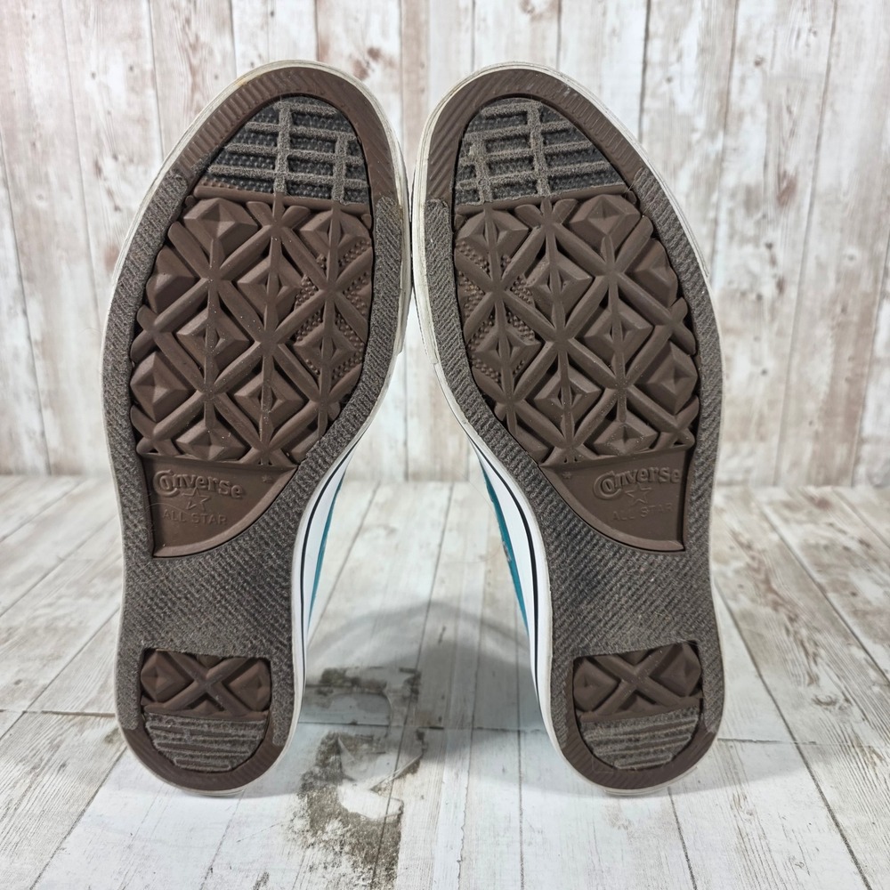 Converse Chuck Taylor All Star Low Top Teal Blue Canvas Sneakers Womens 9 - Picture 7 of 8